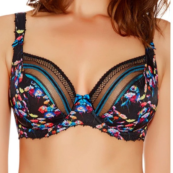 Freya Afterglow Plunge Bra Floral - Picture 1 of 11
